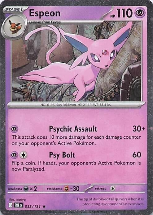 Espeon - 033/131 (Cosmos Holo) 033/131 from Miscellaneous Cards & Products