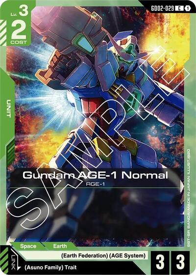 Gundam AGE-1 Normal (GD02-029) card