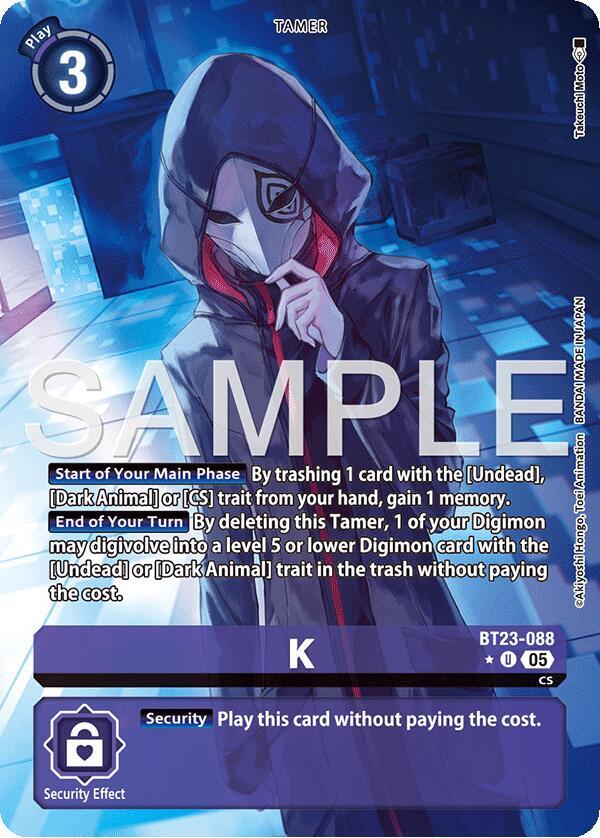 K (Alternate Art) - Hackers' Slumber - Digimon Card Game