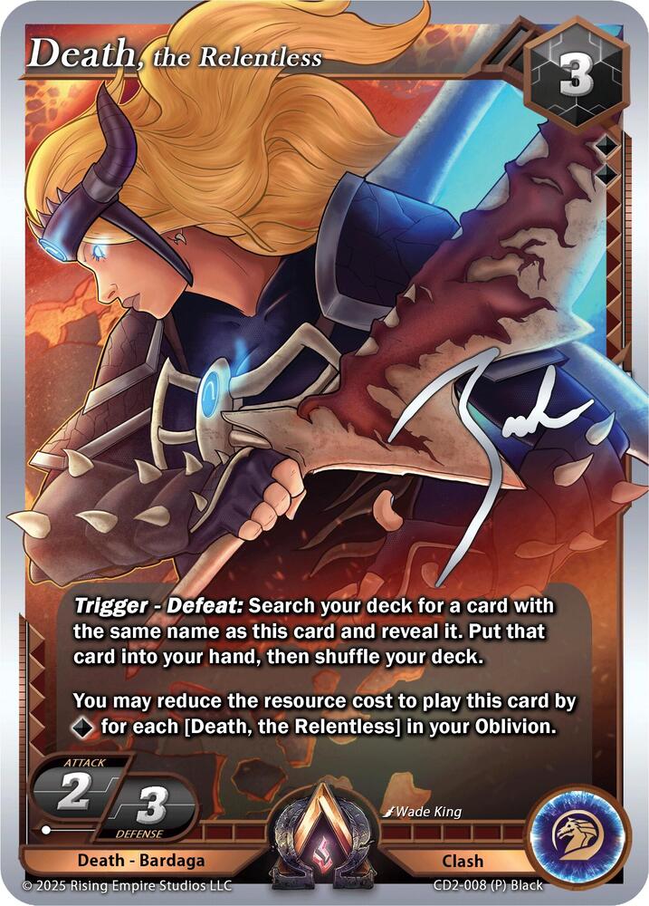 クラッシュオブリベリオンカード Death, the Relentless - Champion Deck: Zach Bunn - Alpha Clash