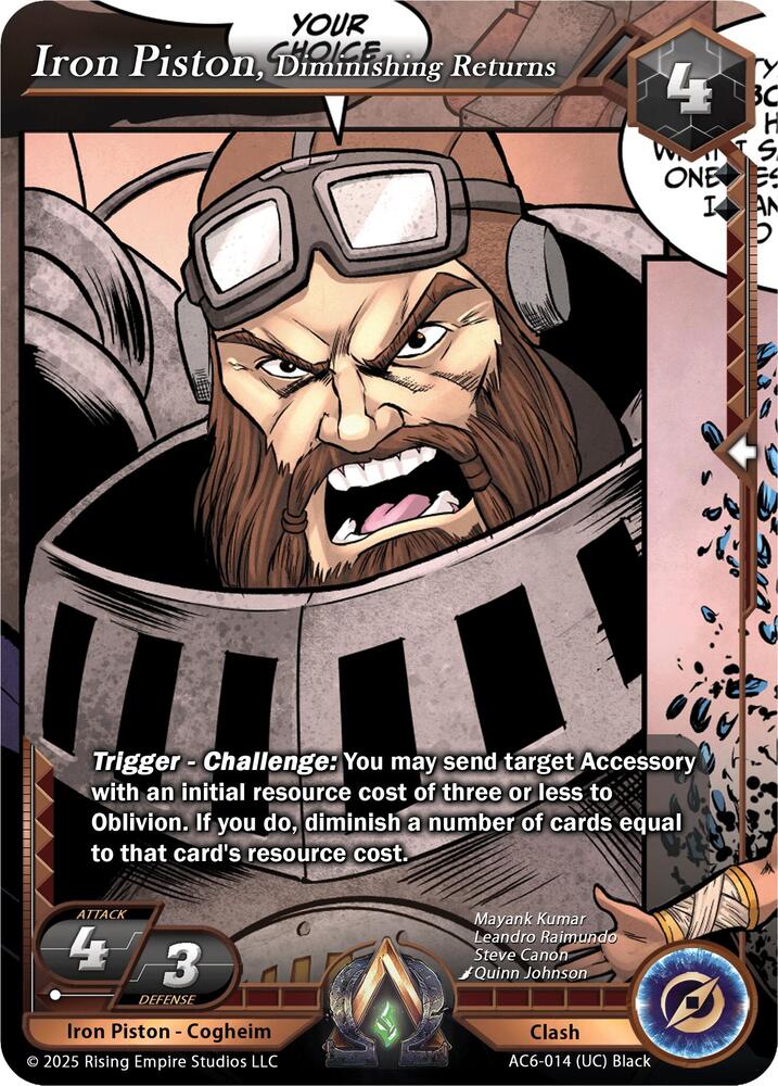 Iron Piston, Diminishing Returns