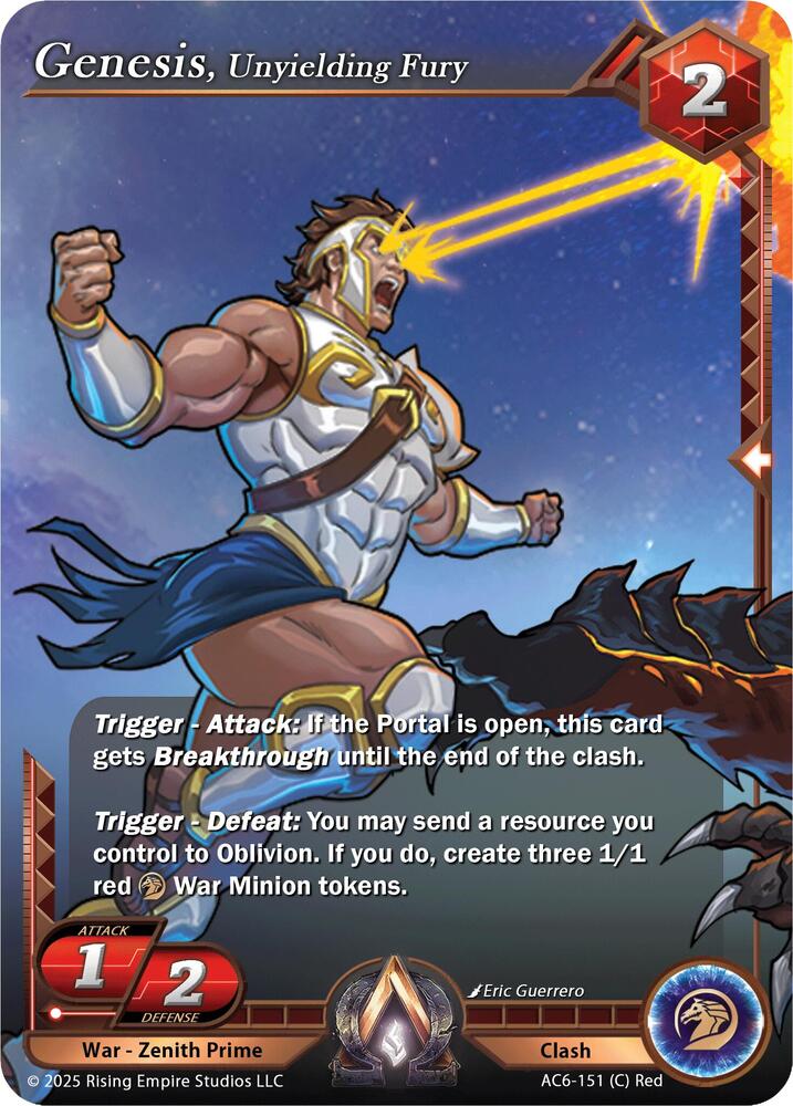Genesis, Unyielding Fury