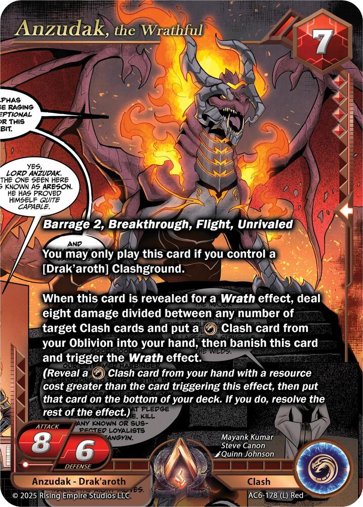 Anzudak, the Wrathful - Echoes of Eternity - Alpha Clash