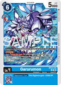 Garurumon - Hackers' Slumber - Digimon card