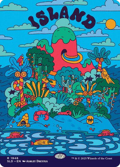Island (Secret Lair) from SLD #1946, Magic: The Gathering card