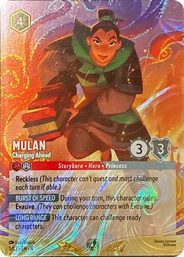 Mulan Charging Ahead ディズニーロルカナ　DLCプロモ Mulan - Charging Ahead - Disney Lorcana Promo Cards - Disney