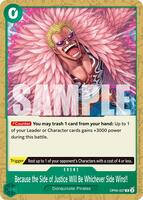 バーグ Jカード 45 promo card Because the Side of Justice Will Be Whichever Side Wins