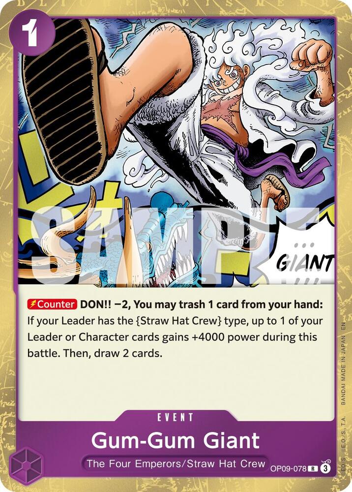 Gum Gum Giant Reprint onepiece card