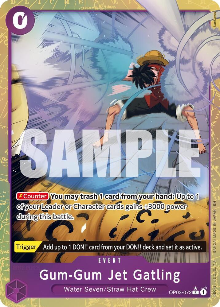 Gum Gum Jet Gatling Alternate Art onepiece card