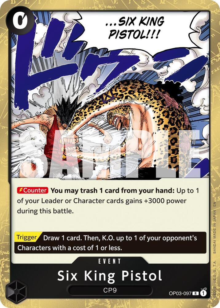 Six King Pistol Reprint onepiece card