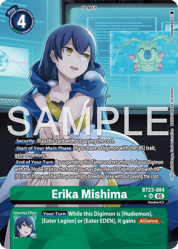 Erika Mishima (Alternate Art) - Hackers' Slumber - Digimon Card