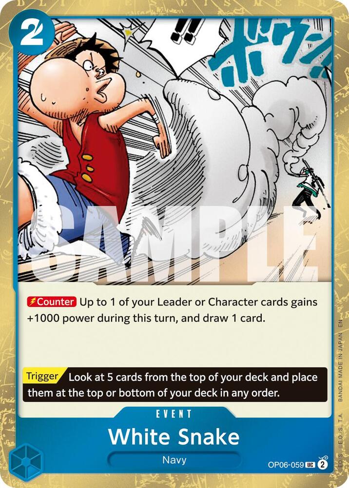 White Snake Pirate Foil onepiece card