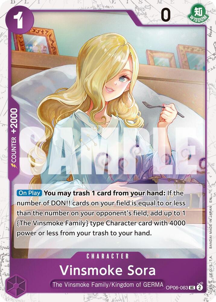 Vinsmoke Sora Pirate Foil onepiece card