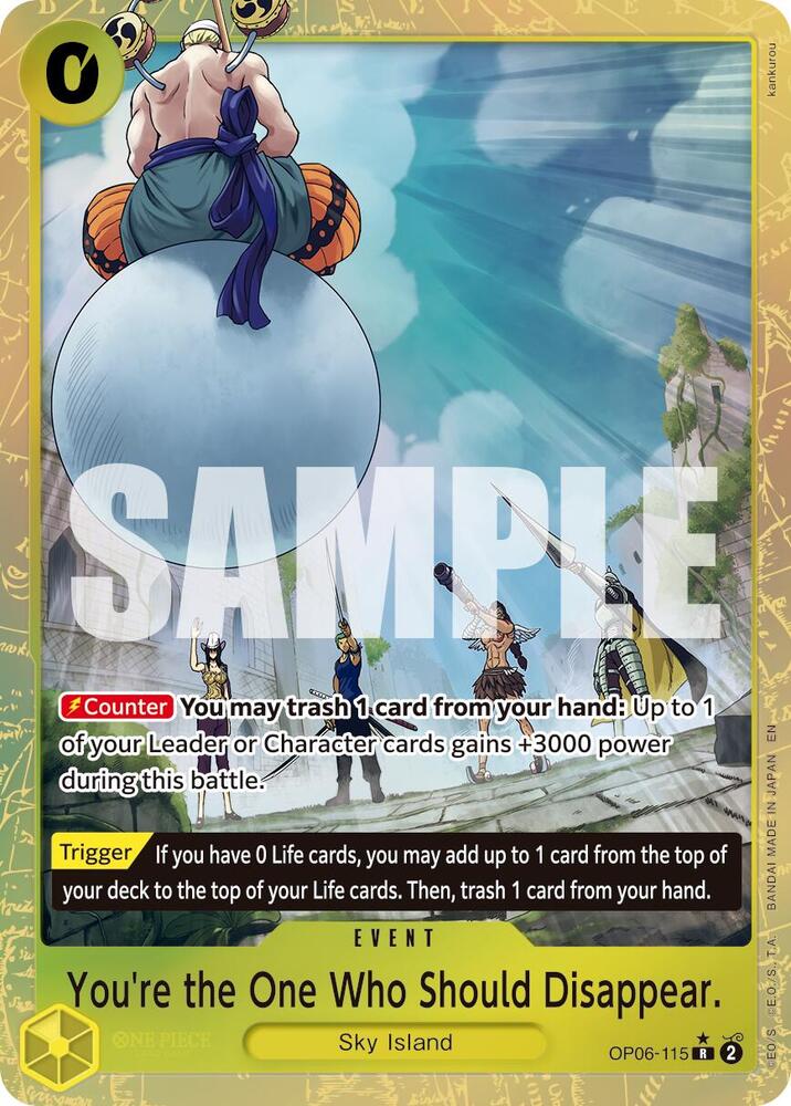Youre the One Who Should Disappear Alternate Art onepiece card