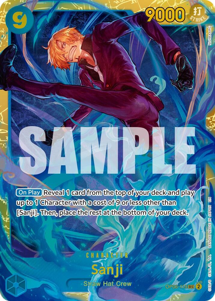 Sanji OP06 119 Reprint onepiece card