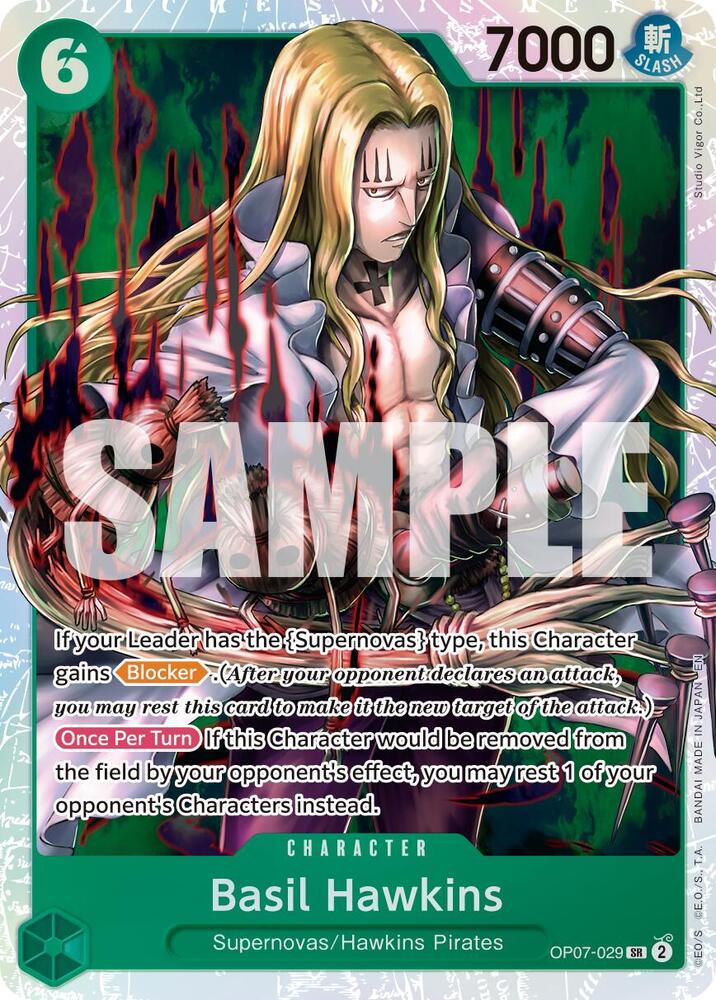 Basil Hawkins OP07 029 Reprint onepiece card