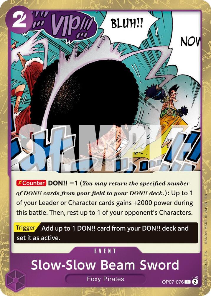 Slow Slow Beam Sword Pirate Foil onepiece card