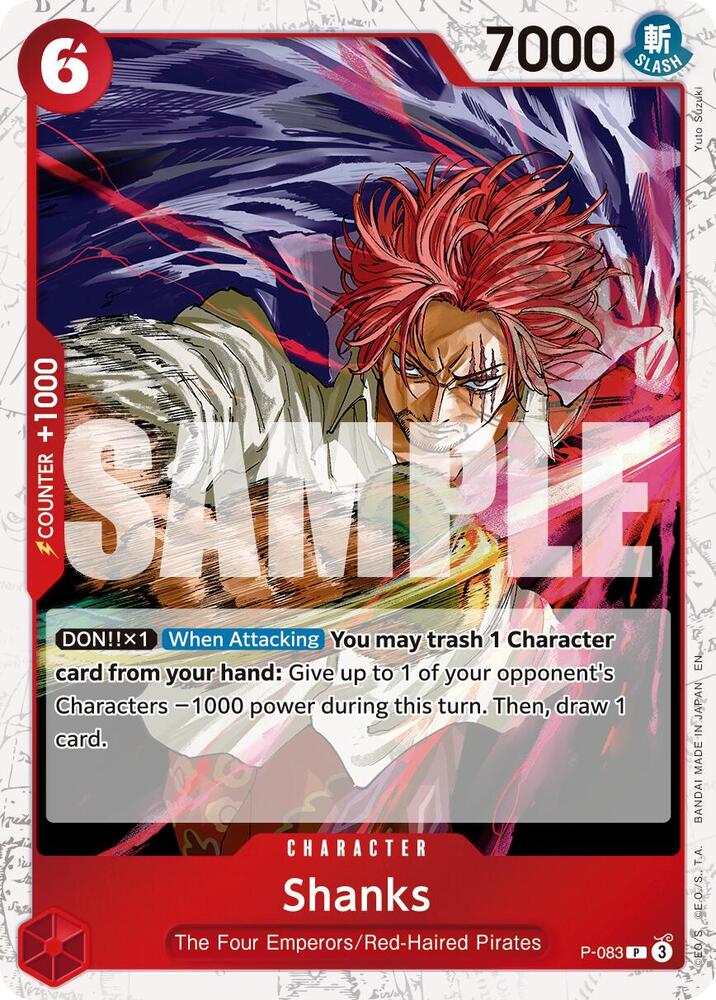 Shanks P 083 Pirate Foil onepiece card