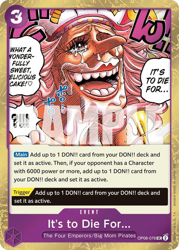 Its to Die For Pirate Foil onepiece card