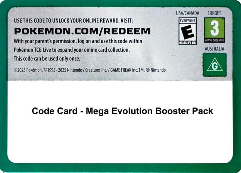 Code Card - Mega Evolution Booster Pack  from ME01: Mega Evolution