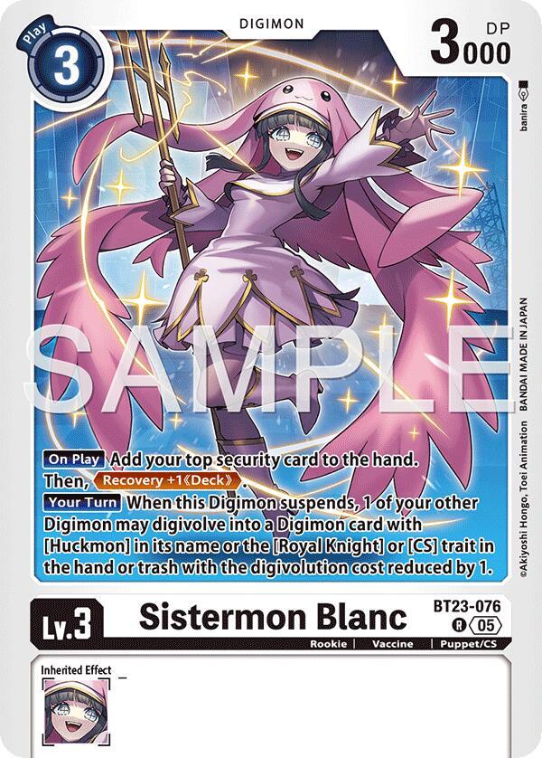 Sistermon Blanc digimon card