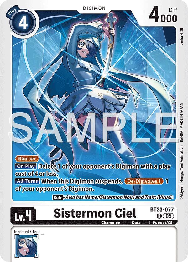 Sistermon Ciel digimon card