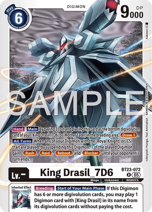 King Drasil_7D6 digimon card