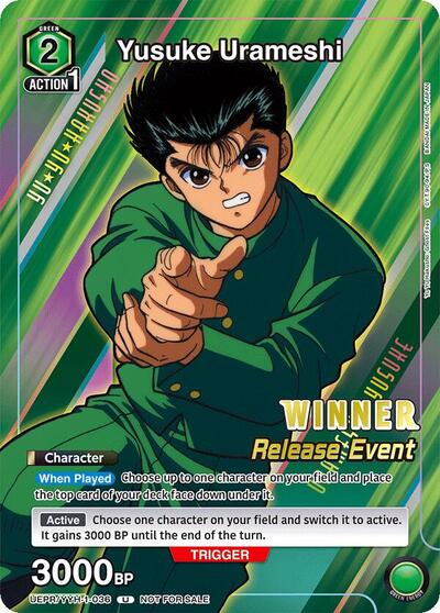 Yusuke Urameshi (Release Event Winner) UE13BT: Yu Yu Hakusho: Ghost Files Release Event Cards Uncommon Union Arena card — value and price