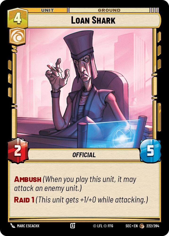 Loan Shark - Secrets of Power - Star Wars: Unlimited - TCGplayer.com