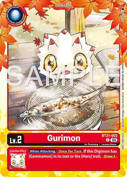 Gurimon Regulation Battle Vol3 Participant digimon card
