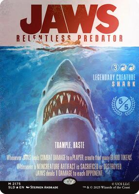 Jaws, Relentless Predator (Rainbow Foil) - Secret Lair Drop Series - Magic: The Gathering