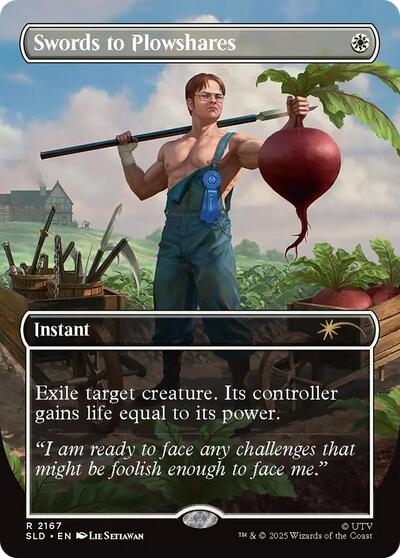 Swords to Plowshares (Secret Lair) from SLD #2167, Magic: The Gathering card