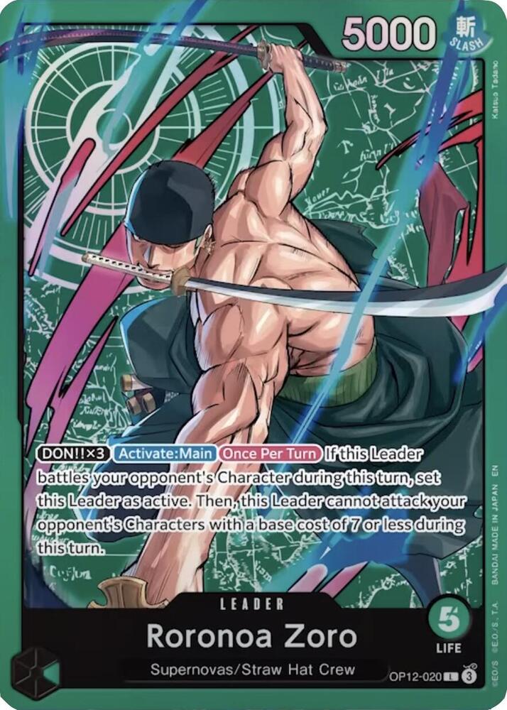 Roronoa Zoro OP12 020 Zoro Deck onepiece card