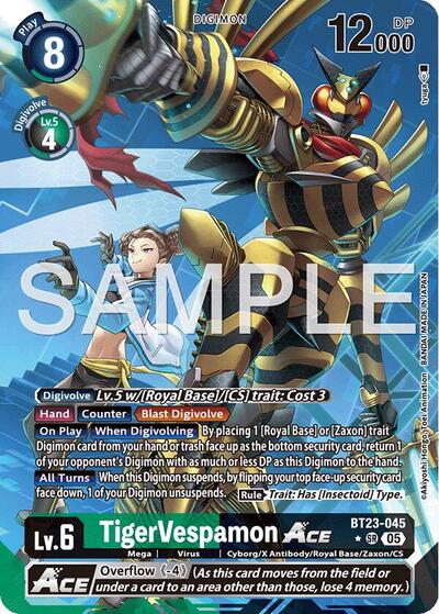 TigerVespamon ACE (Alternate Art) Hackers' Slumber Super Rare Digimon card — value and price