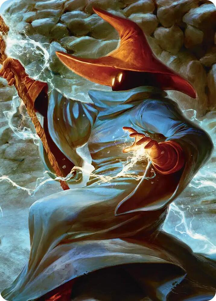 The Destined Black Mage Scene Art Card - Art Series: FINAL FANTASY - Magic:  The Gathering