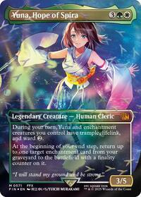 Yuna, Hope of Spira (Borderless) (Chocobo Track Foil) (Foil)