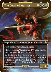 The Destined Warrior (Borderless) - Commander: FINAL FANTASY - Magic: The Gathering card