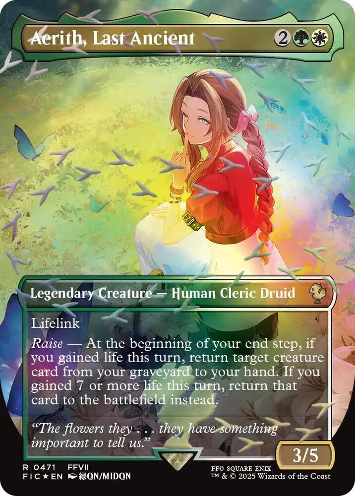 Aerith, Last Ancient (Borderless) (Chocobo Track Foil) - Commander