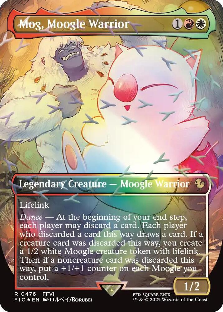Mog, Moogle Warrior (Borderless) (Chocobo Track Foil) - Commander