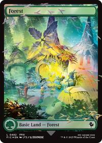 Forest (Chocobo Track Foil) - Commander: FINAL FANTASY - Magic: The Gathering card