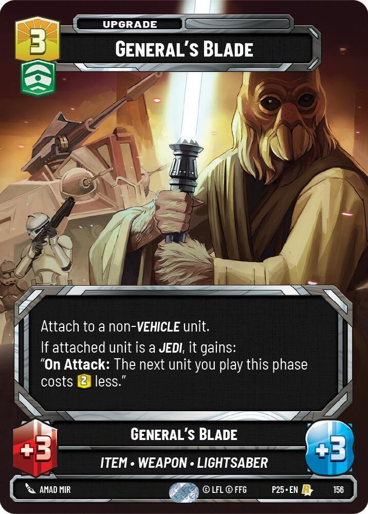 General's Blade 156 card