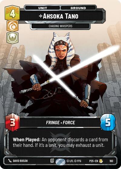 Ahsoka Tano - Chasing Whispers Sector and Regional Promos: Season 1 Rare Star Wars Unlimited card — value and price