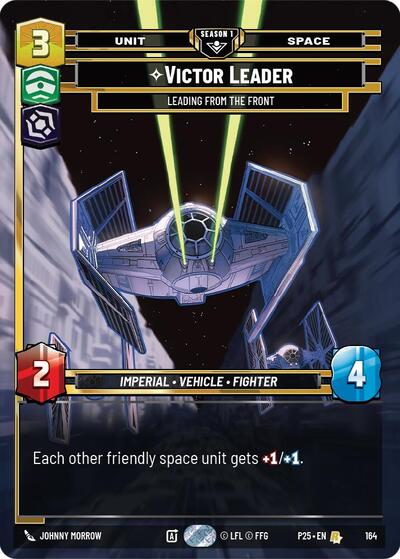 Victor Leader - Leading from the Front (164) Sector and Regional Promos: Season 1 Rare Star Wars Unlimited card — value and price