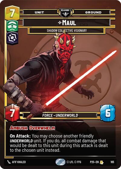 Maul - Shadow Collective Visionary (165) Sector and Regional Promos: Season 1 Rare Star Wars Unlimited card — value and price