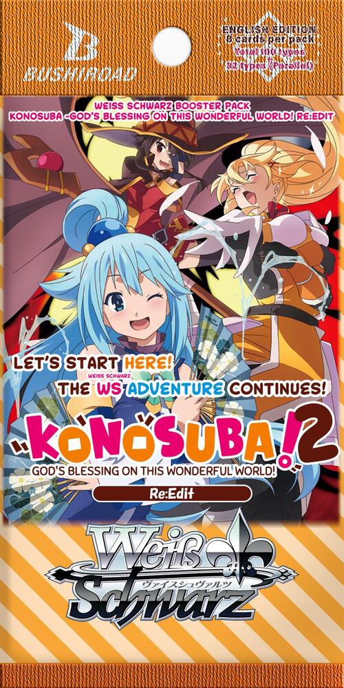 konosuba weiss schwarz booster box Weiss Schwarz English: KONOSUBA The Movie Legend of Crimson Booster Bo –  1Collectibles main image 1