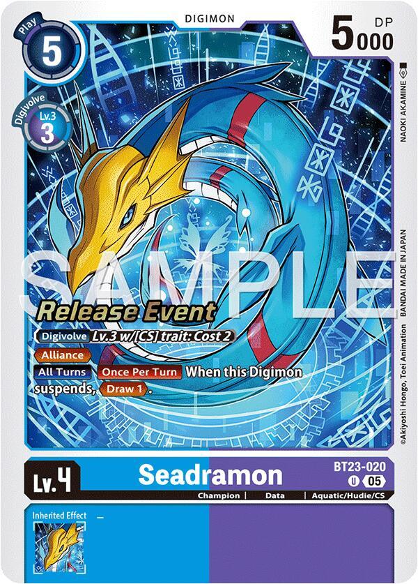 Seadramon - Hackers' Slumber Release Event Cards - Digimon Card