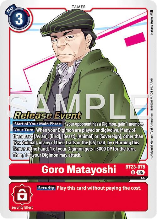 Goro Matayoshi - Hackers' Slumber Release Event Cards - Digimon