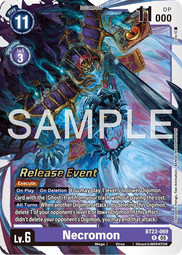 Necromon - Hackers' Slumber Release Event Cards - Digimon Card