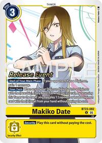 Makiko Date - Hackers' Slumber Release Event Cards - Digimon card