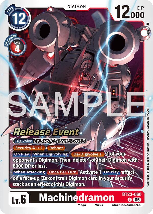 Machinedramon - Hackers' Slumber Release Event Cards - Digimon